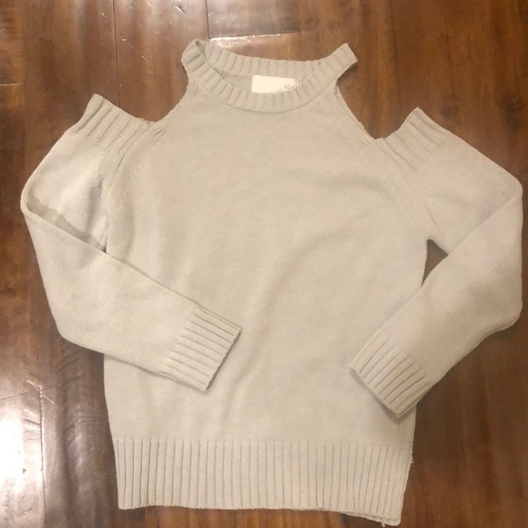 JOA gray knit sweater w/ open shoulders! - Picture 1 of 3